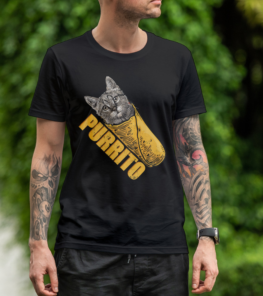 Purrito Cat Burrito Mexican Food Funny Purrito T-Shirt
