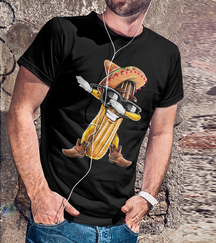 Dabbing Churro Sombrero Cinco De Mayo Party T-Shirt