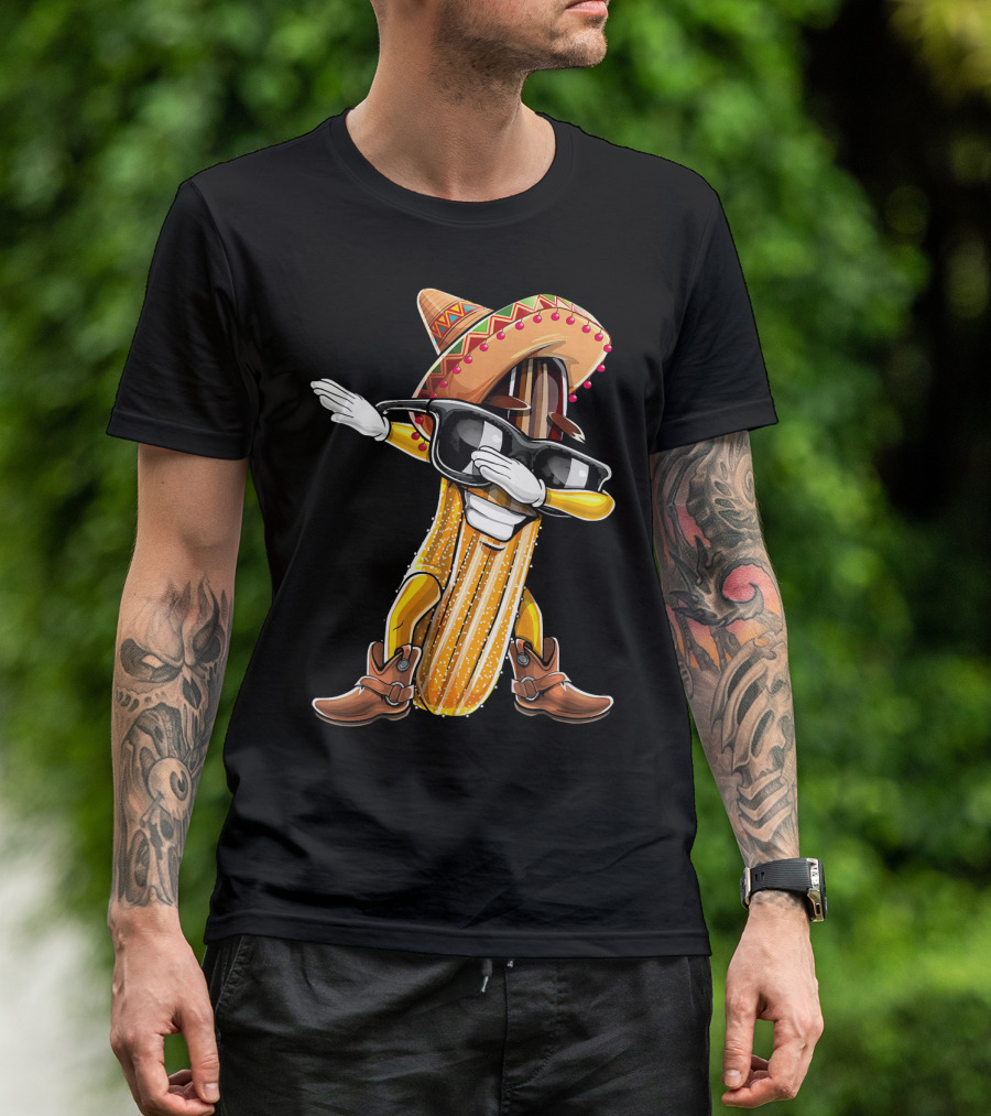 Dabbing Churro Sombrero Cinco De Mayo Party T-Shirt