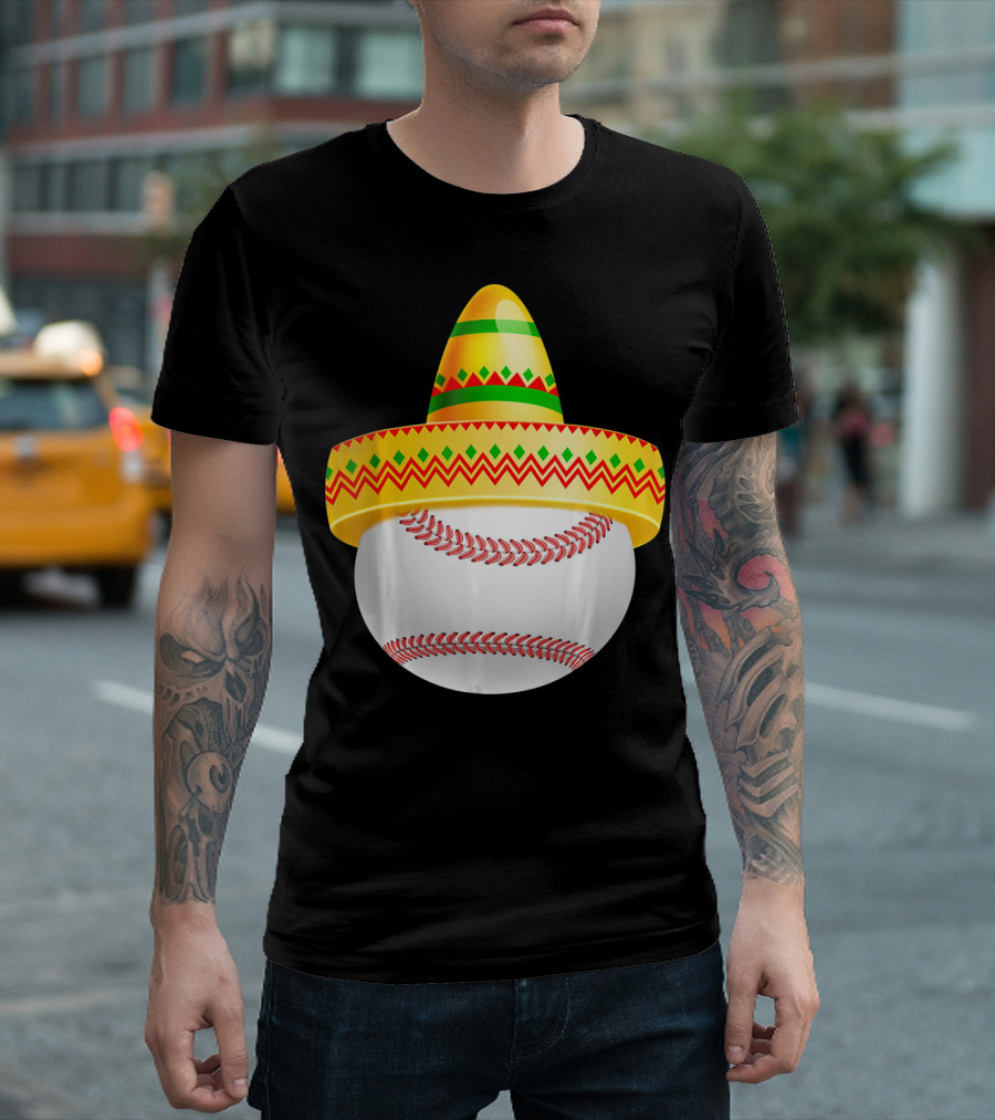 Cinco De Mayo Baseball Sombrero For Mama T-Shirt