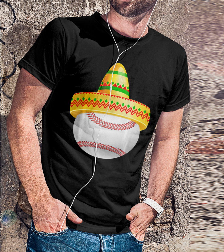 Cinco De Mayo Baseball Sombrero For Mama T-Shirt