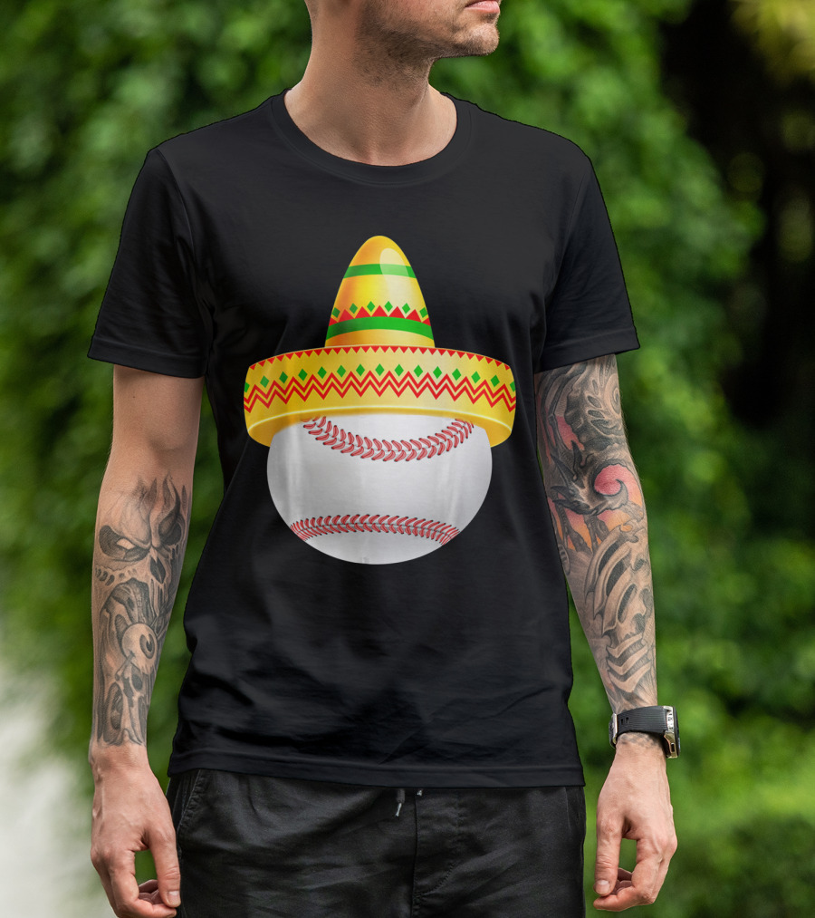 Cinco De Mayo Baseball Sombrero For Mama T-Shirt