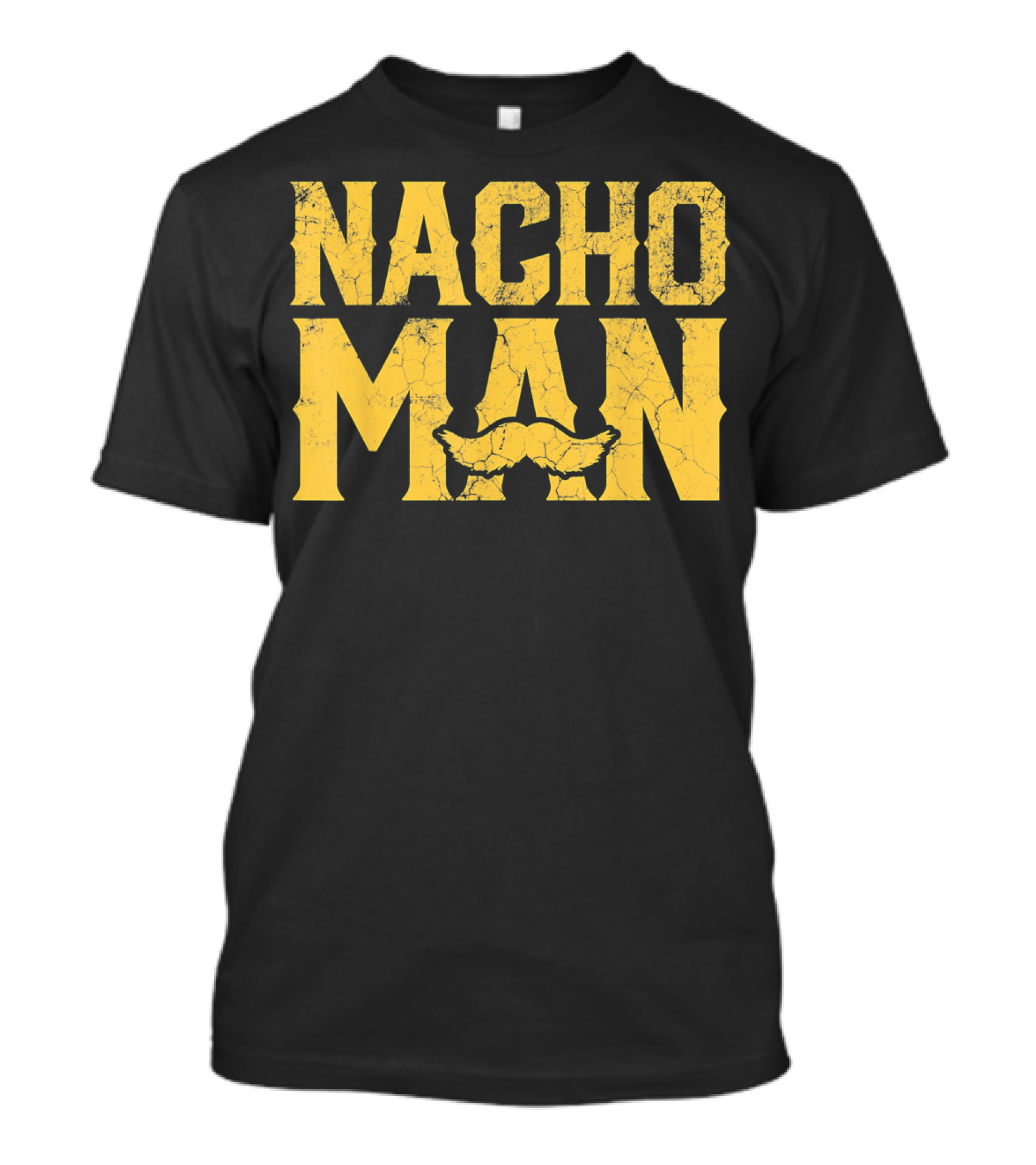 NACHO MAN Funny Cinco De Mayo Comic Style Mustache T-Shirt