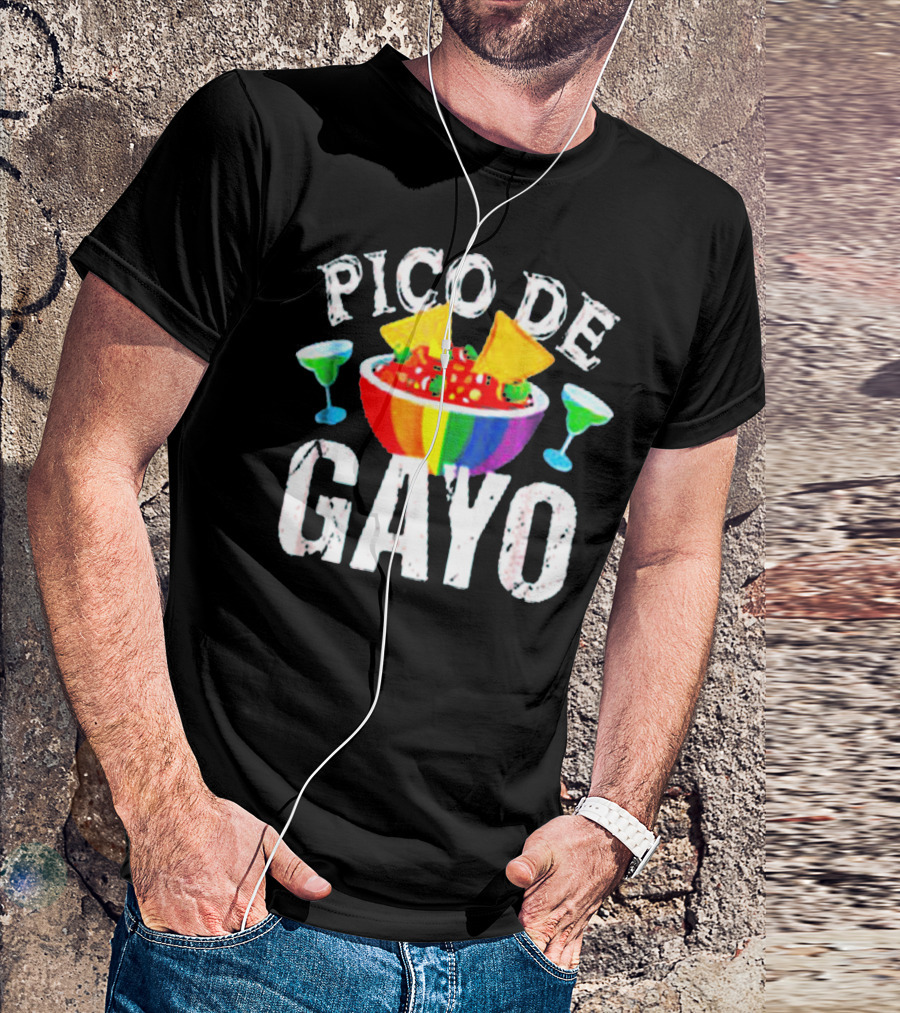 Pico De Gayo Rainbow Bowl With Margaritas T-Shirt