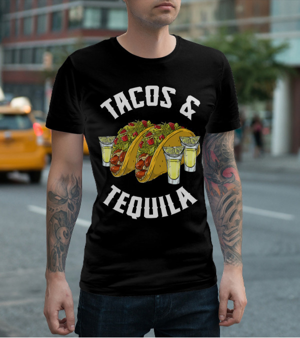 Tacos And Tequila With Lime Shots T-Shirt