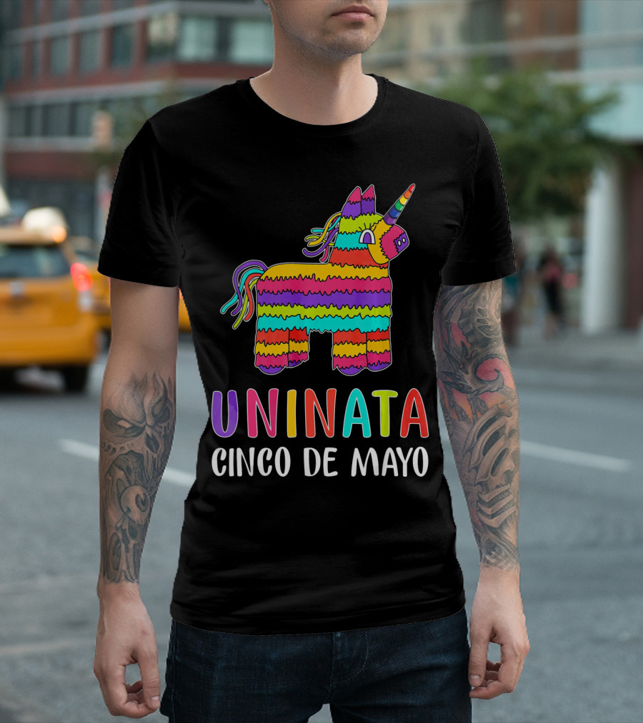 Unicorn Pinata Rainbow Uninata Cinco de Mayo T-Shirt