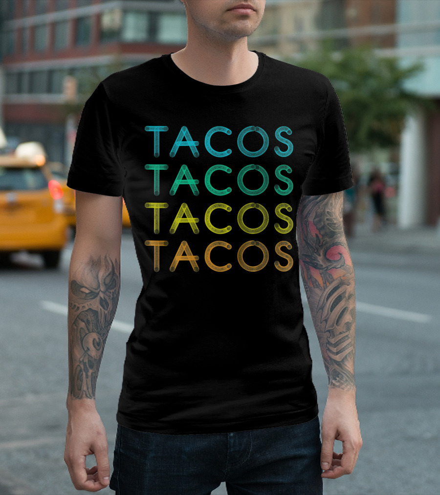 Vintage Tacos Lover Cinco de Tacos Fiesta T-Shirt