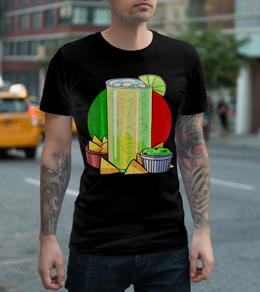 Funny Cinco De Mayo Tequila Guacamole Nachos Lime Fiesta T-Shirt