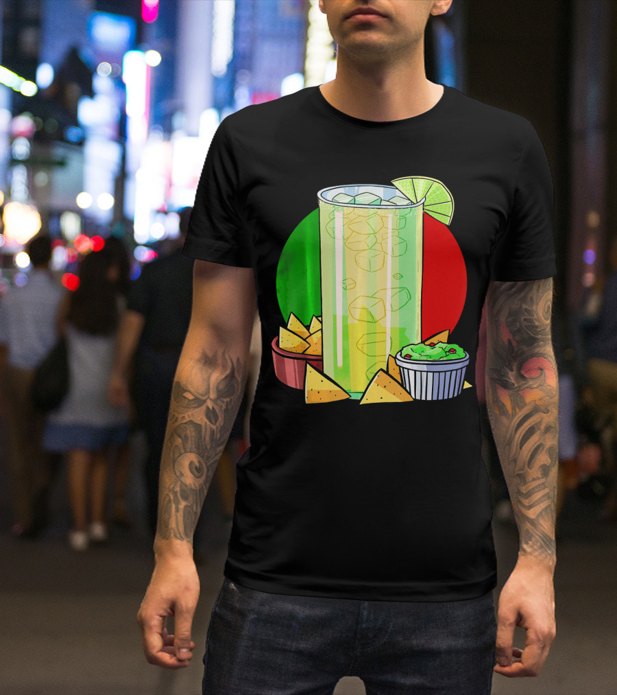 Funny Cinco De Mayo Tequila Guacamole Nachos Lime Fiesta T-Shirt