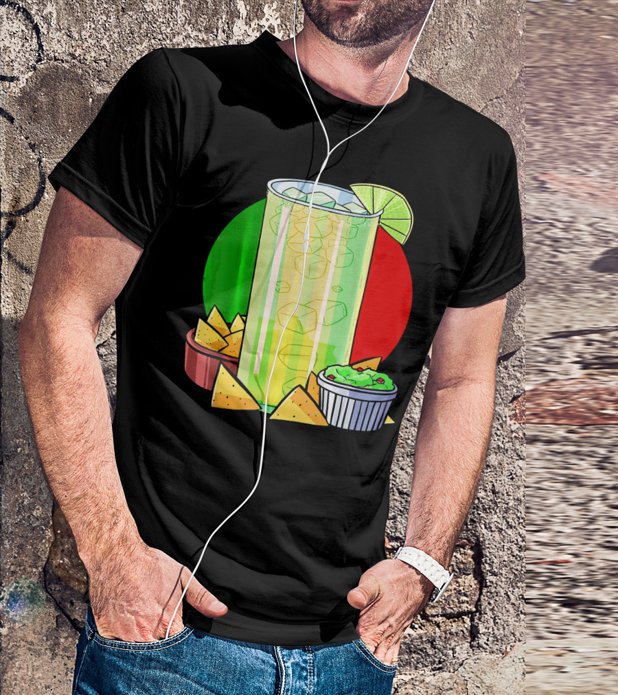 Funny Cinco De Mayo Tequila Guacamole Nachos Lime Fiesta T-Shirt