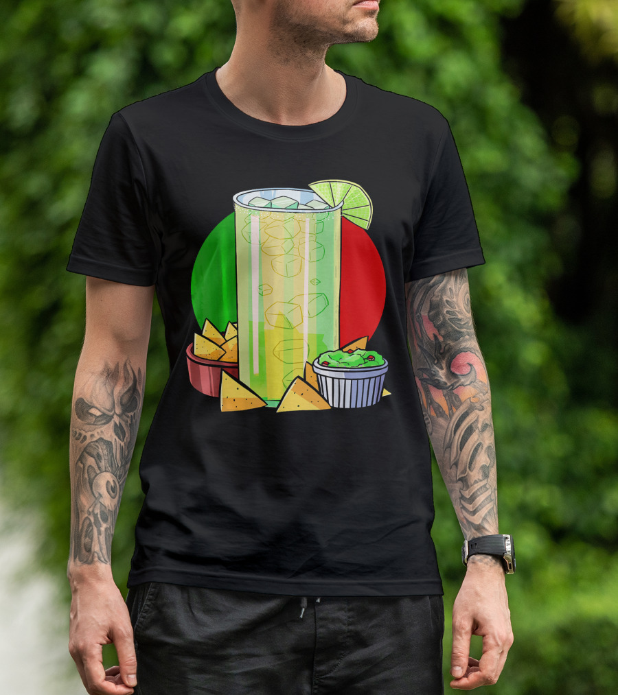 Funny Cinco De Mayo Tequila Guacamole Nachos Lime Fiesta T-Shirt