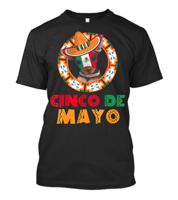 Cinco De Mayo Dog Chihuahua Mexican Sombrero T-Shirt