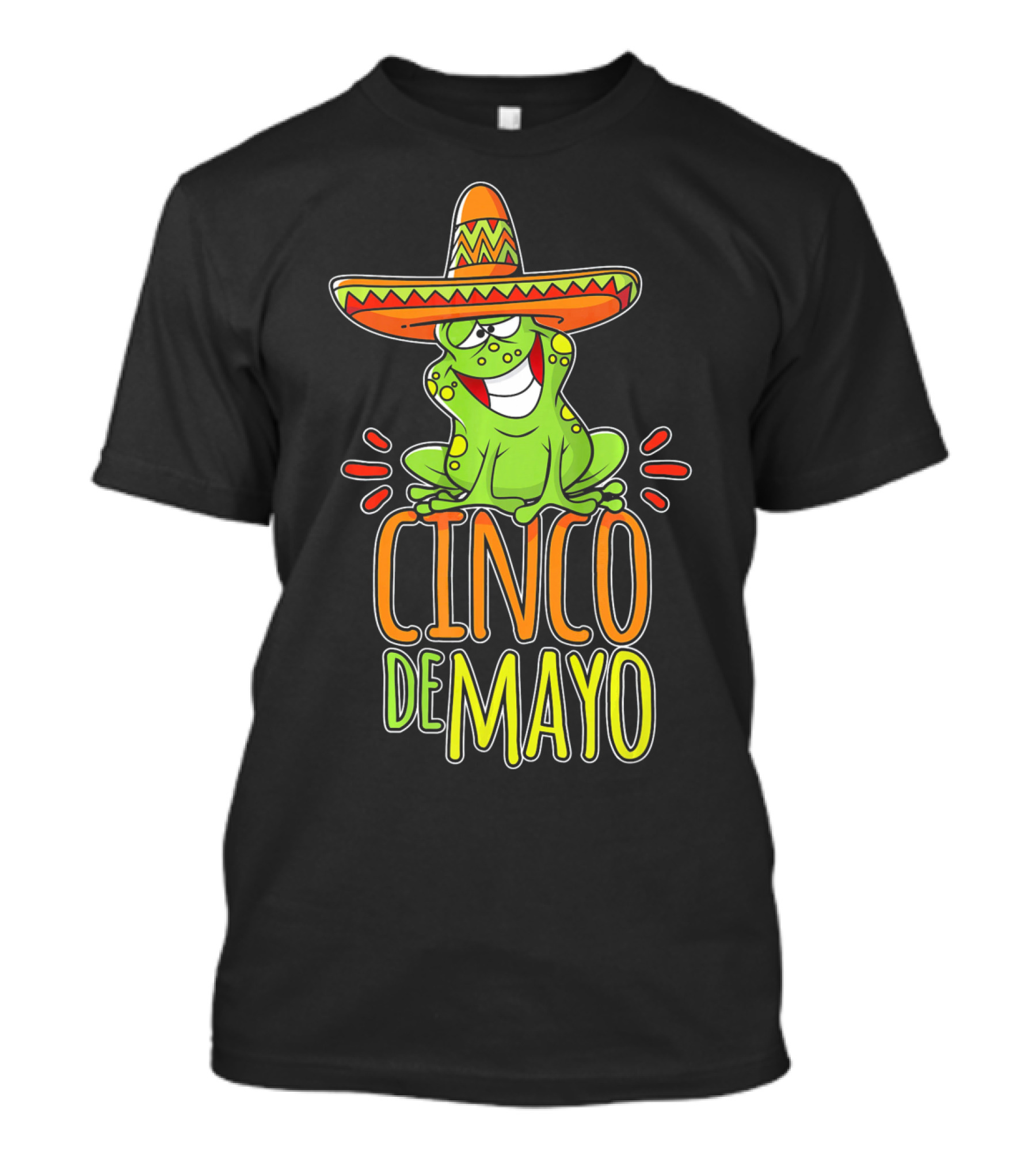 Cinco De Mayo Fun Mexican Fiesta Frog Sombrero T-Shirt