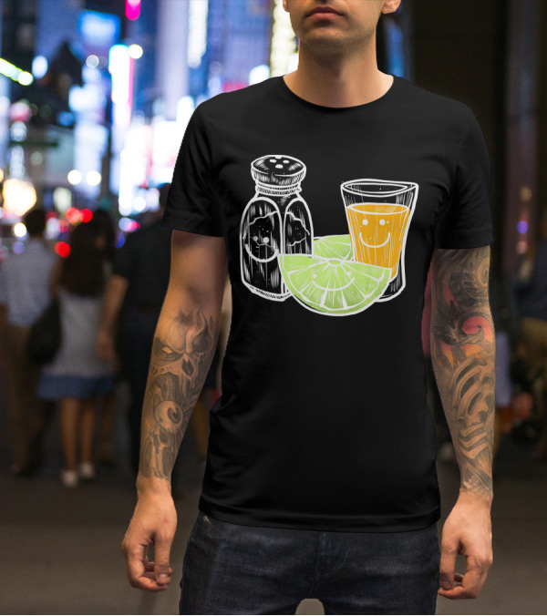 Cinco De Mayo Tequila Lime Salt Smiley Faces T-Shirt