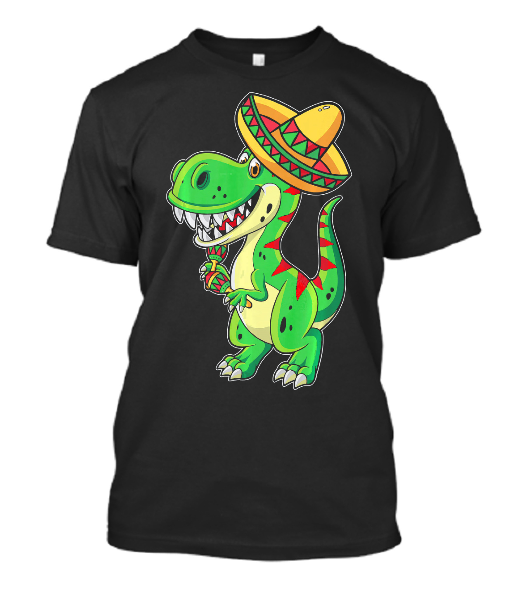 Cinco De Mayo Sombrero Tyrannosaurus Rex Dinosaur Fiesta T-Shirt