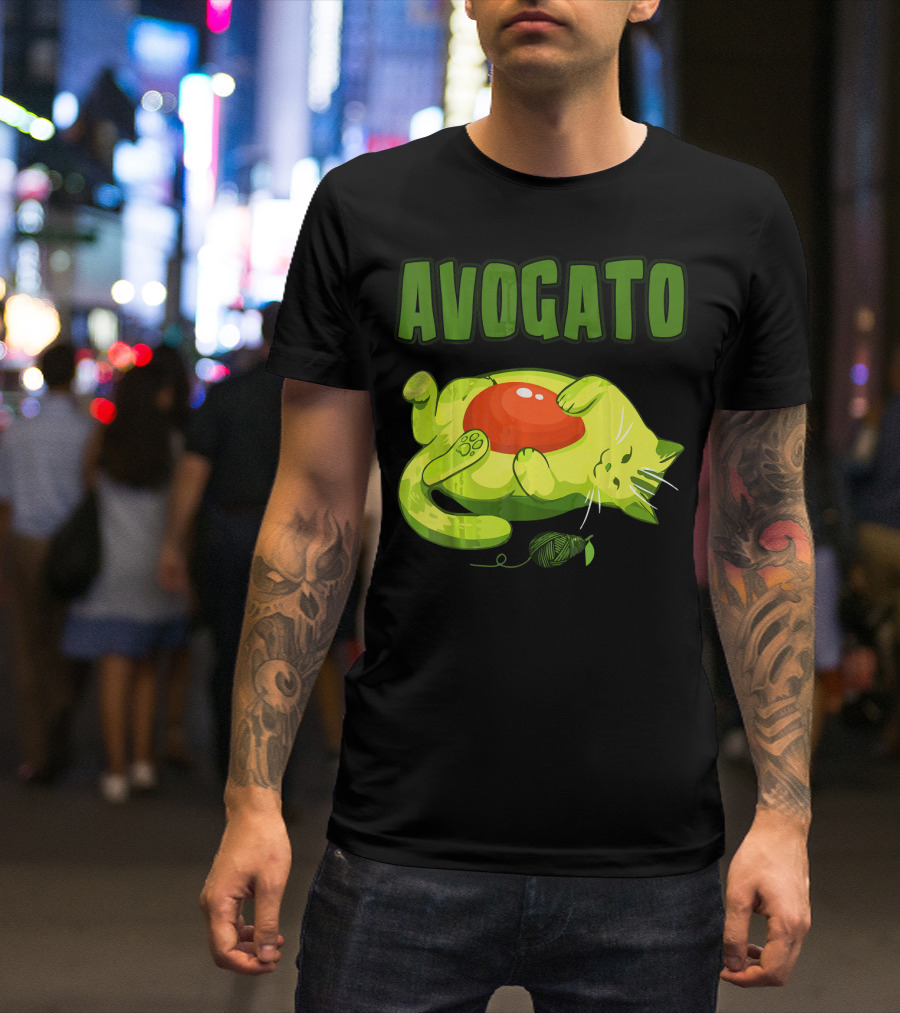 Avogato Cinco De Mayo Funny Meow Avocado Mexico T-Shirt