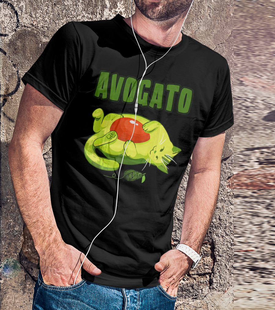 Avogato Cinco De Mayo Funny Meow Avocado Mexico T-Shirt