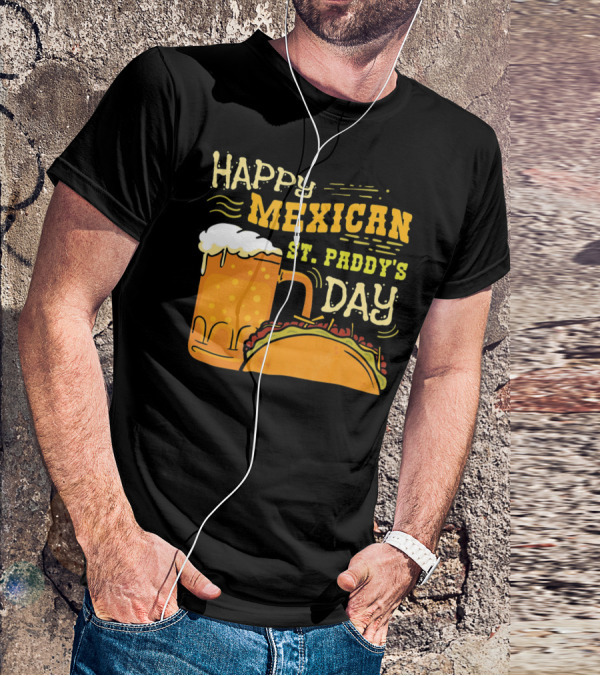 Happy Mexican St. Paddy's Day Beer Mug With Taco T-Shirt