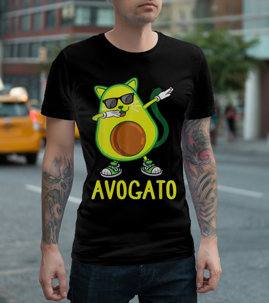 Funny Avogato Cat Dabbing Cinco De Kittens T-Shirt