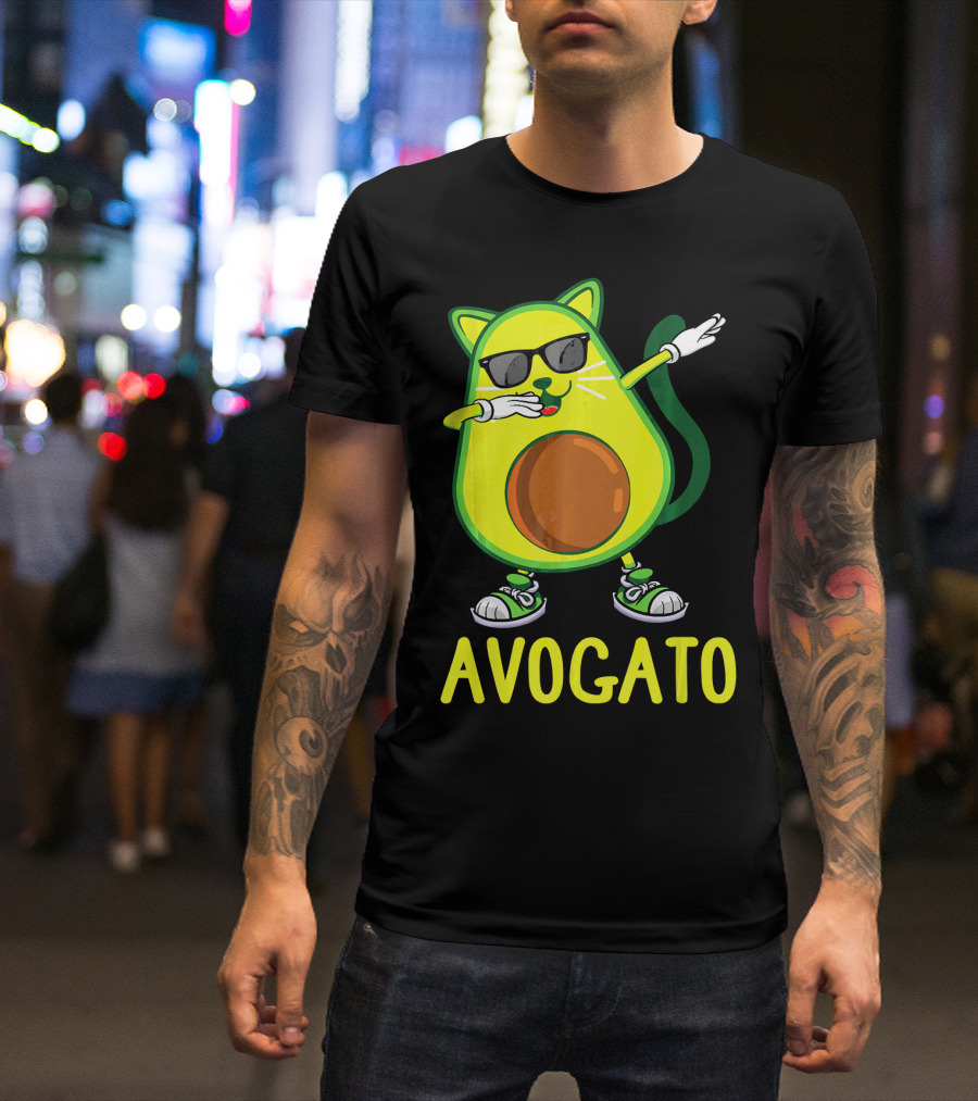 Funny Avogato Cat Dabbing Cinco De Kittens T-Shirt