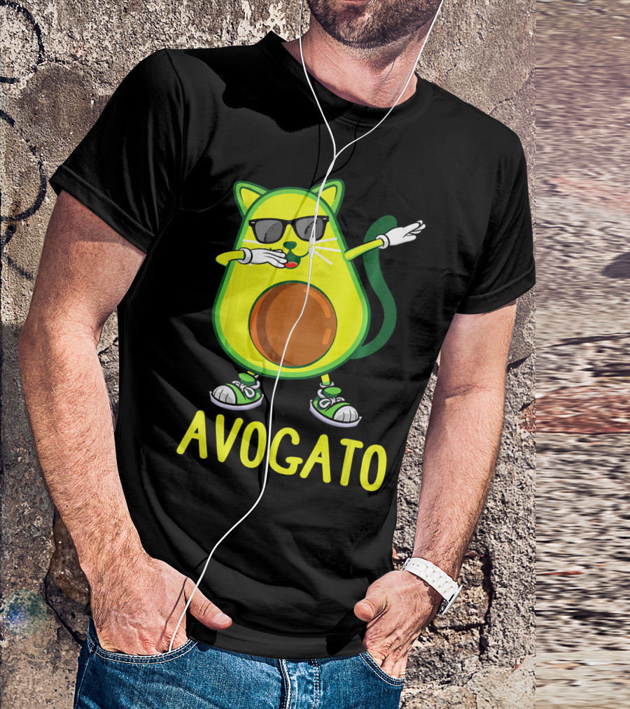 Funny Avogato Cat Dabbing Cinco De Kittens T-Shirt