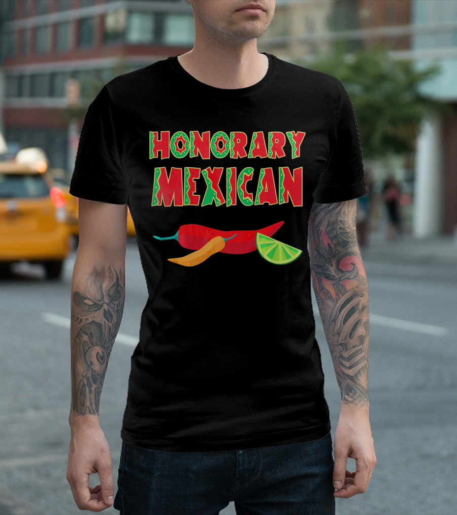 Honorary Mexican Chiles with Lime Slice Cinco De Mayo T-Shirt