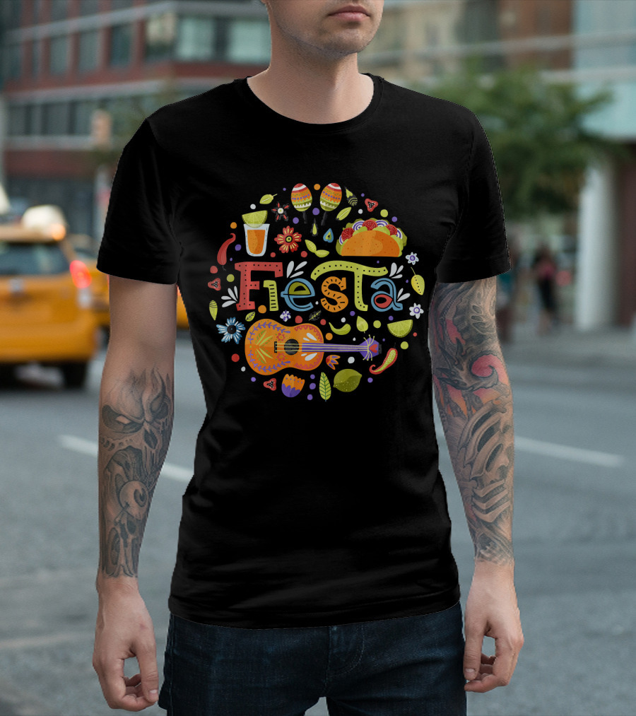Fiesta Cinco De Mayo Mexican Party Guita T-Shirt