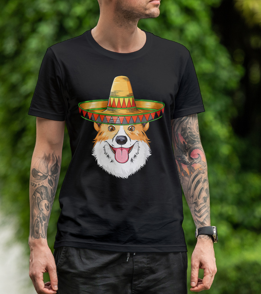 Corgi Cinco De Mayo Mexican Sombrero T-Shirt