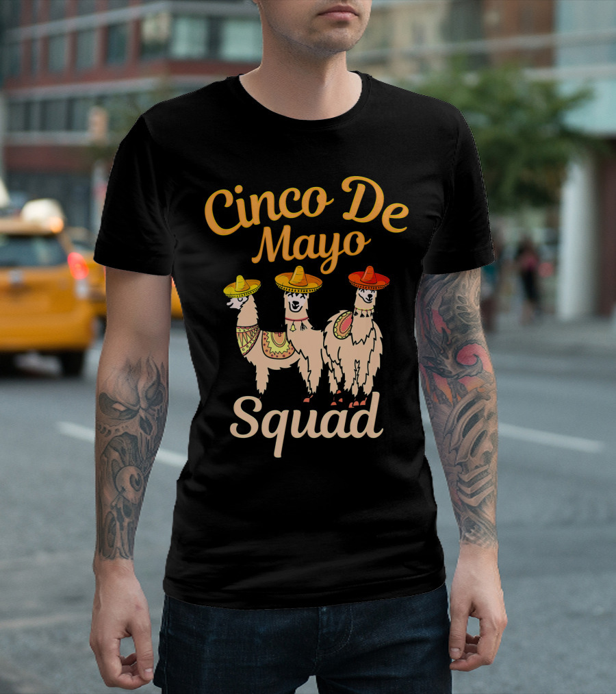 Cinco De Mayo Llama Squad T-Shirt