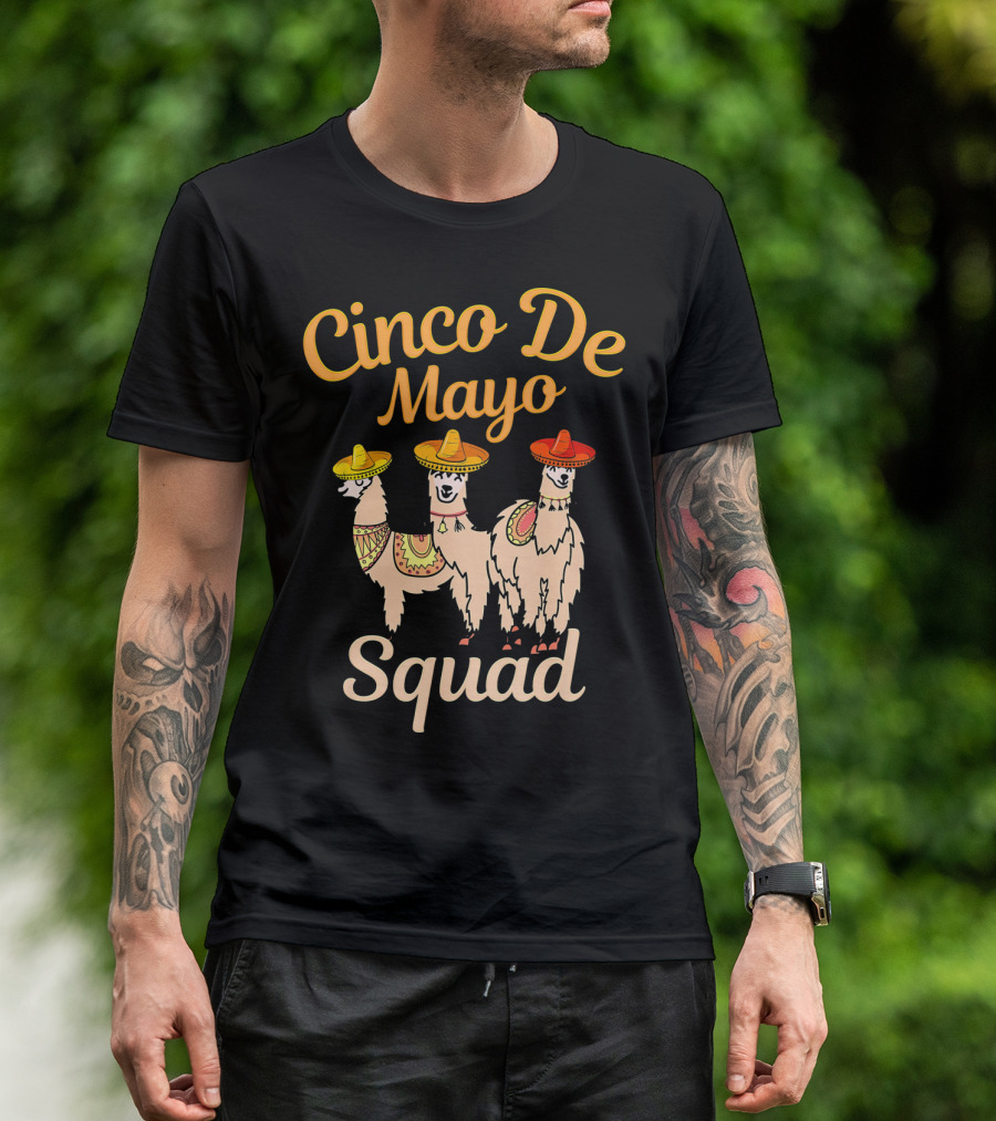 Cinco De Mayo Llama Squad T-Shirt