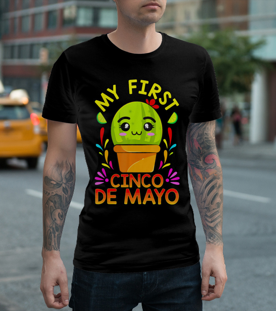 My First Cinco de Mayo Cute Cactus Baby T-Shirt