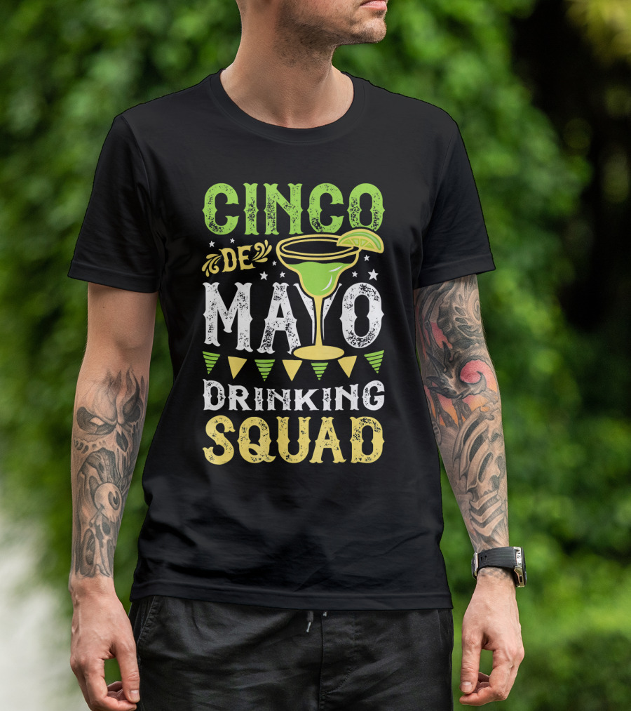 Cinco De Mayo Drinking Squad Margarita Festive T-Shirt