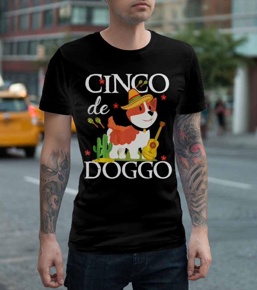 Cinco De Doggo Corgi With Sombrero And Maracas T-Shirt