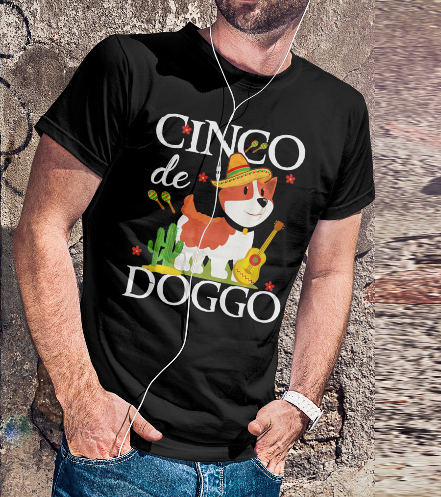 Cinco De Doggo Corgi With Sombrero And Maracas T-Shirt