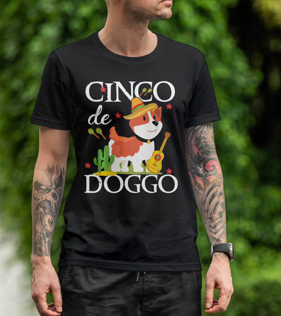 Cinco De Doggo Corgi With Sombrero And Maracas T-Shirt