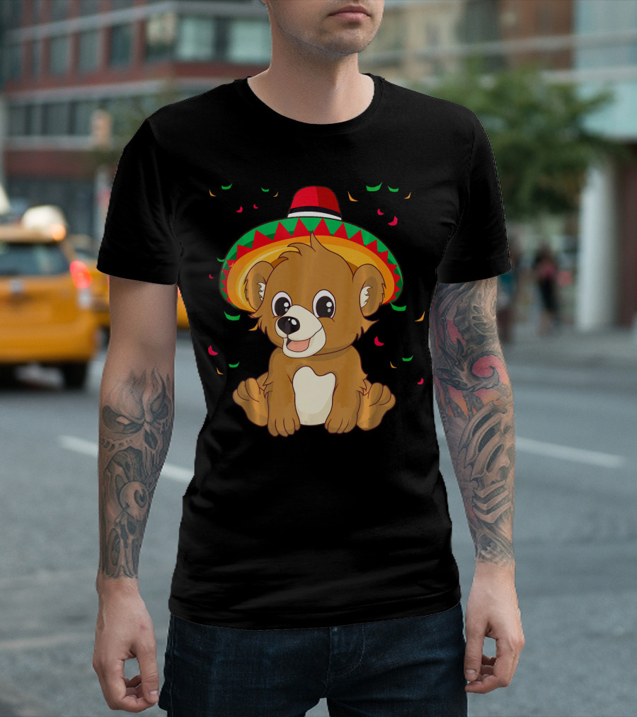 Cute Bear Cinco De Mayo 5th Of May Celebration Sombrero T-Shirt
