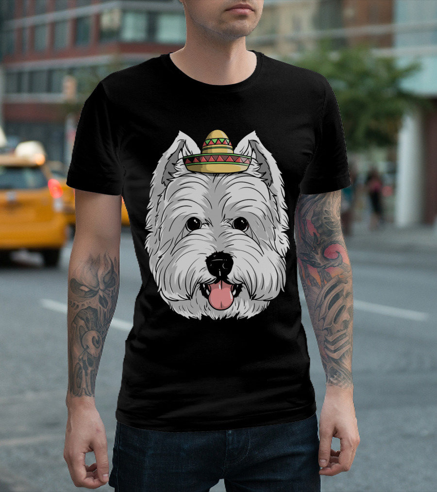 Cinco De Mayo Westie Dog Sombrero Fiesta T-Shirt