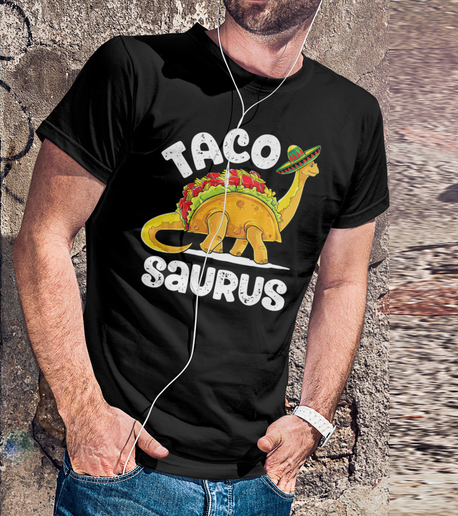 Tacosaurus Taco Dinosaur Rex Funny Sombrero T-Shirt
