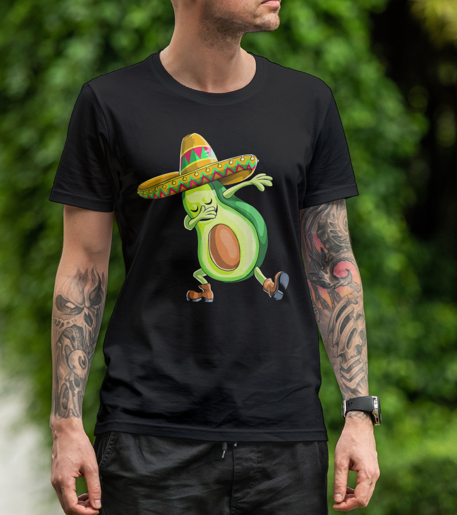 Cinco De Mayo Dancing Avocado With Sombrero T-Shirt