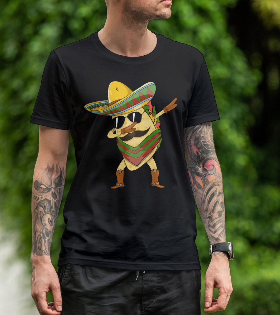 Dabbing Taco Sombrero Cinco De Mayo T-Shirt