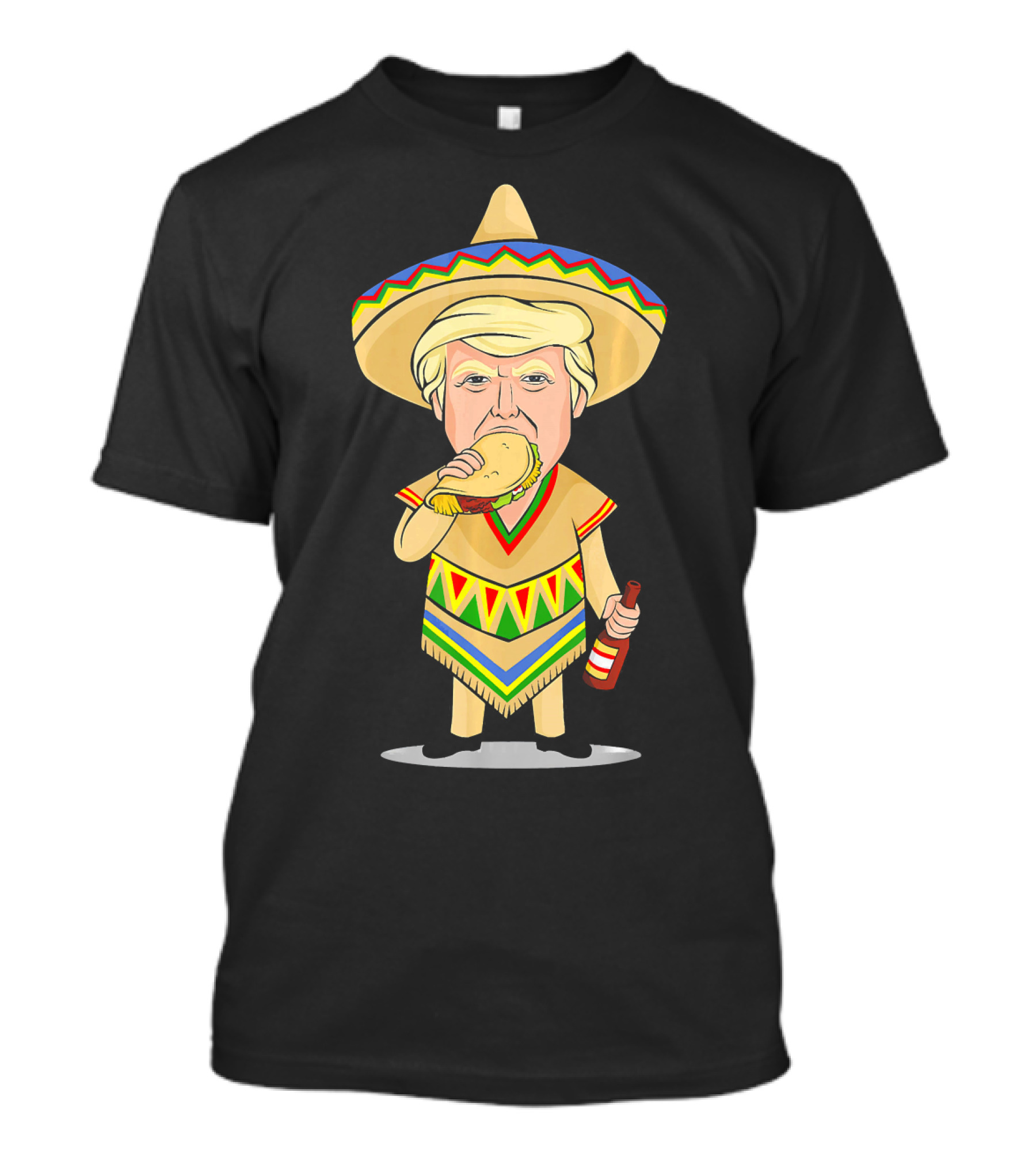 Cinco De Mayo Donald Trump Sombrero Taco Beer T-Shirt