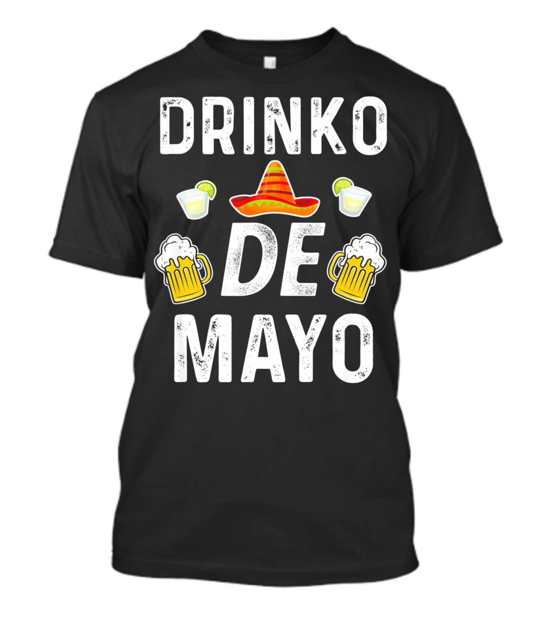 Drinko De Mayo Sombrero Beer And Lime Margarita Party T-Shirt