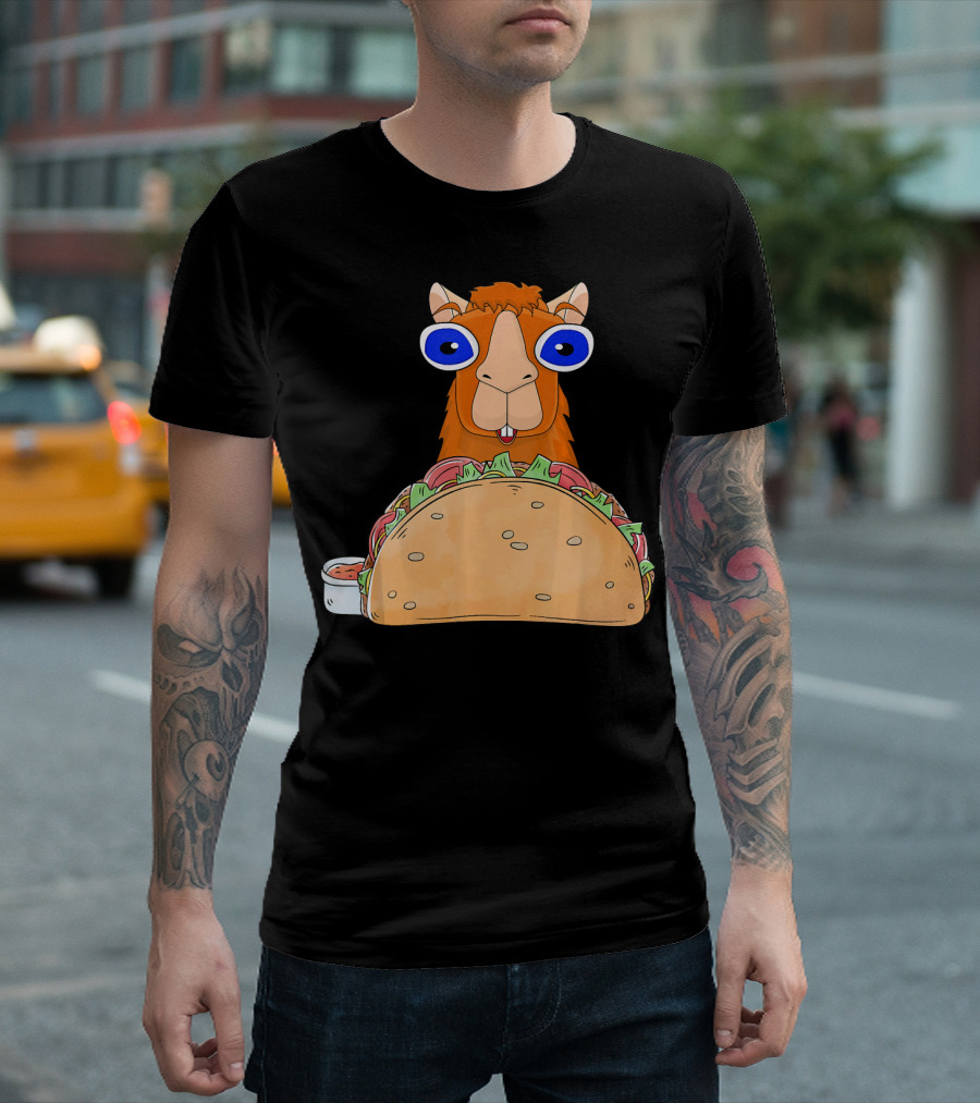 Llama Taco Lover Cinco De Mayo T-Shirt
