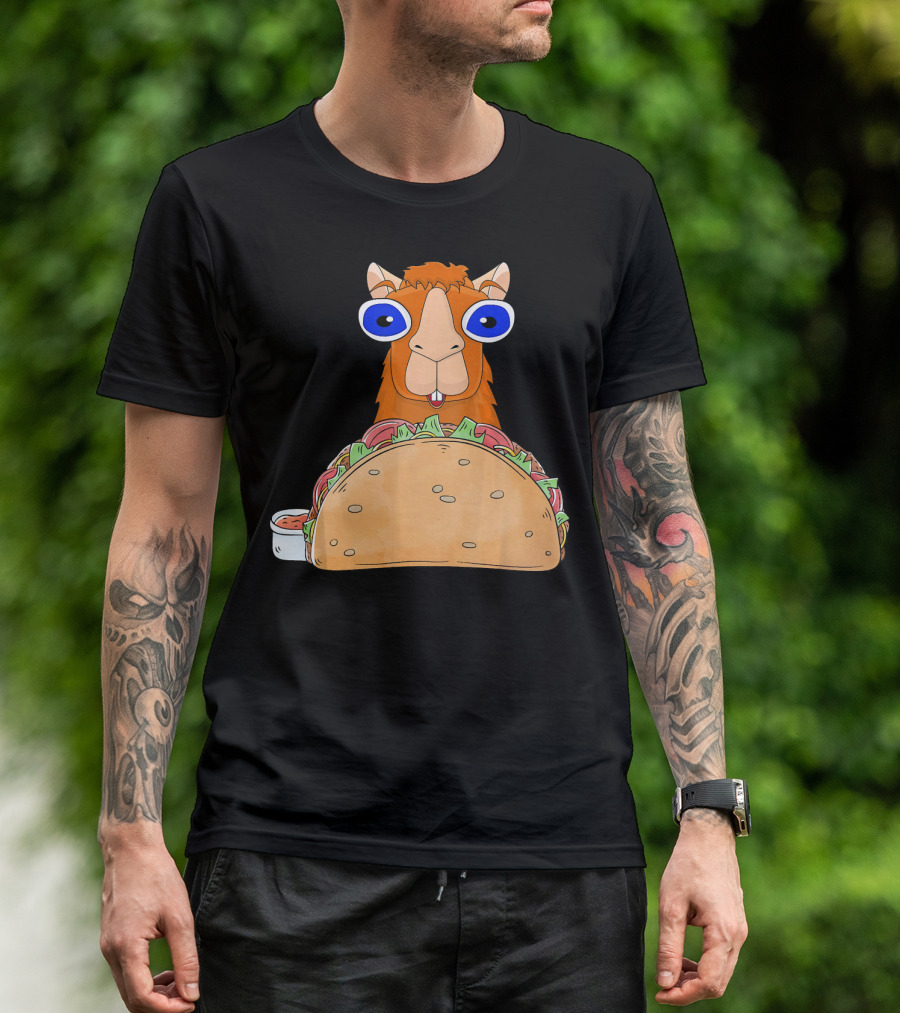 Llama Taco Lover Cinco De Mayo T-Shirt