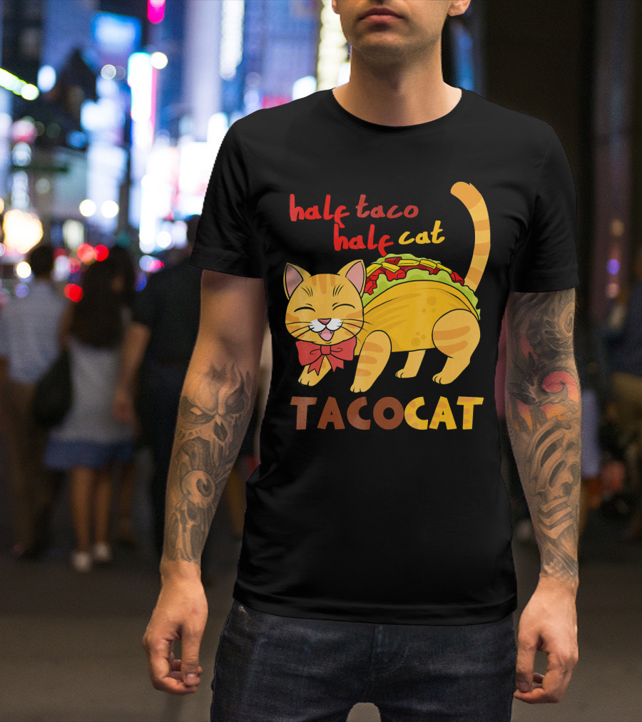 Half Taco Half Cat TacoCat Cinco De Mayo Taco T-Shirt