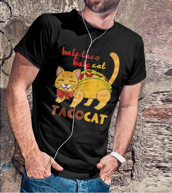 Half Taco Half Cat TacoCat Cinco De Mayo Taco T-Shirt