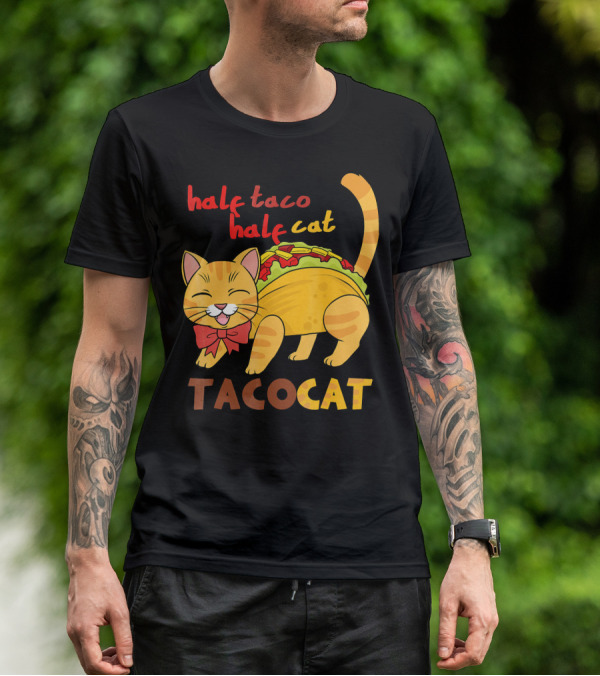 Half Taco Half Cat TacoCat Cinco De Mayo Taco T-Shirt