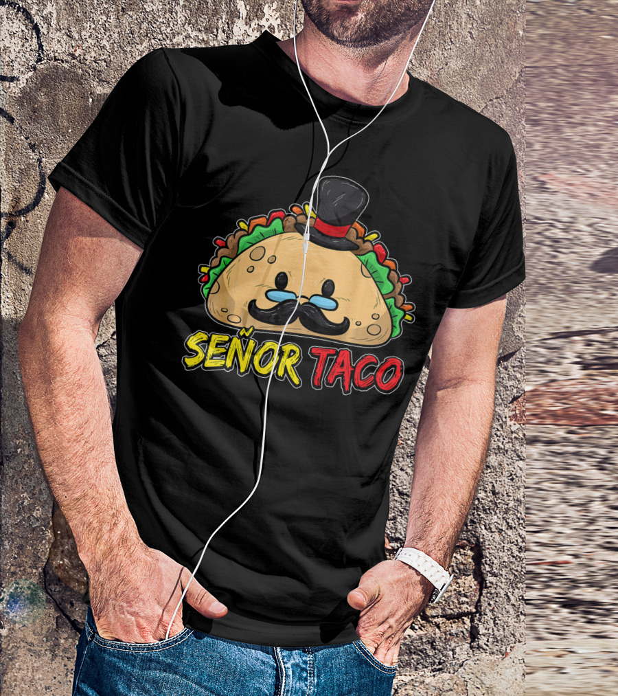 Señor Taco Mustache Cinco De Mayo T-Shirt