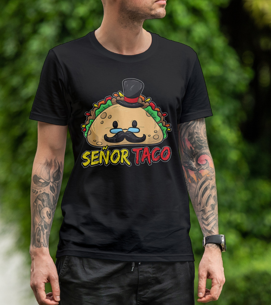 Señor Taco Mustache Cinco De Mayo T-Shirt