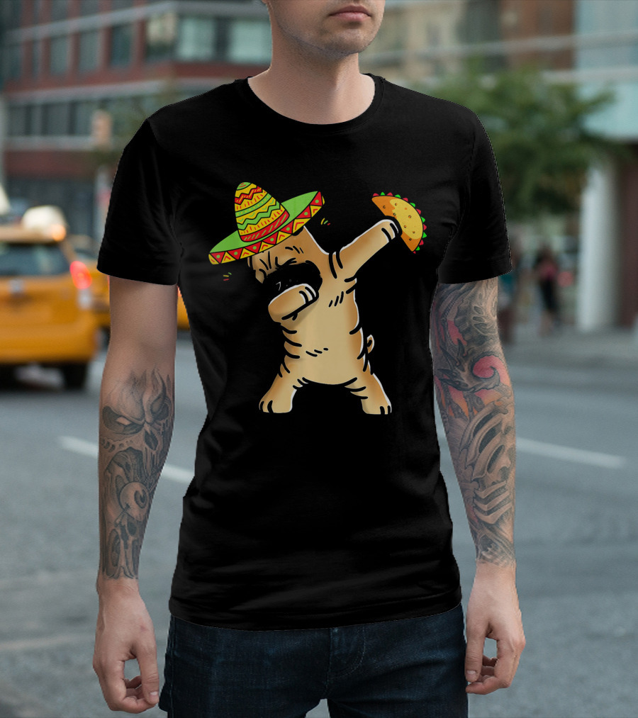 Cinco De Mayo Shar Pei Dabbing With Taco And Sombrero T-Shirt